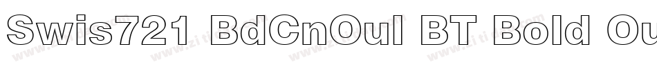 Swis721 BdCnOul BT Bold Outline字体转换